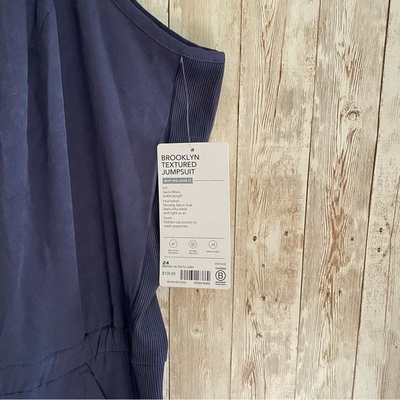 Athleta Brooklyn Textured Jumpsuit Size 24 NWT - Picture 3 of 7